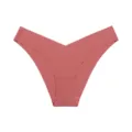 Plus size ice silk seamless V low waist breathable stretchy briefs sexy women underwear - 2XL / Brick Red