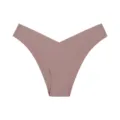 Women V-Cut Low-Rise Seamless Ice Silk Briefs Breathable Comfortable Sexy Panties - XL / Bean Paste Red