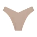 Seamless V-waist ice silk panties, low-waist breathable brazilian underwear for women. - 2XL / Apricot
