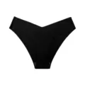 Black seamless women briefs comfort low waist underwear stretchy breathable basic panty - S / Black
