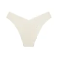 Women seamless ice silk V-waist breathable low-rise underwear daily comfort soft briefs - XS / White Apricot