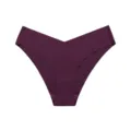 Seamless ice silk low waist breathable women underwear comfortable solid purple briefs - XS / Deep purple