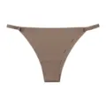Women's low-waist seamless ice silk panties, breathable sexy adjustable side strap briefs. - L / Milk Coffee