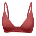 Women's seamless wireless triangle bralette comfortable daily underwear red adjustable straps - Scarlet