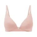 Seamless front closure bra for women wireless push up padded daily comfort pink bralette - S / Pink