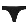 Black seamless leopard thong underwear, breathable comfortable panty for women daily wear. - S / Black