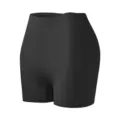 Short de sécurité anti-frottement taille haute sans couture en soie de glace noire élégante - S / Noir