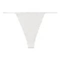 Women seamless ice silk white thong sexy minimalist low rise underwear for daily wear - S / White