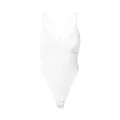 Women Sexy White Lace Bodysuit Deep V Backless Cami Lingerie Transparent Temptation - S / White