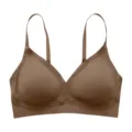 Seamless wireless push up daily bra for women, comfortable breathable thin brown variant option. - S / Milk Coffee
