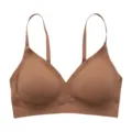 Wireless seamless comfort bra for women, lightweight breathable push-up everyday undergarment. - S / Chestnut