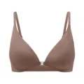 Women seamless front closure bra in taupe, comfortable wireless daily undergarment - S / Milk Coffee