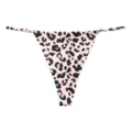 Women sexy leopard print low waist string thong underwear, seamless pink animal print panty. - M / Pink Leopard Print