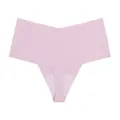 Women seamless ice silk thong mid waist comfortable breathable solid color underwear - S / Sakura Pink