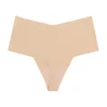 Women's seamless ice silk low-rise thong breathable comfortable invisible underwear solid - S / Nude
