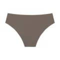 Culotte sans coutures en soie glacée taille basse respirante minimaliste unie sous-vêtement - S / Café