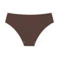 Femme sans couture taille basse soie de glace sous-vêtement, slip respirant marron. - S / Brun Foncé