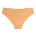 Culotte femme sans coutures en soie glacée nude, taille basse, lisse et confortable. - M / Jaune Orangé