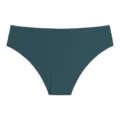 Culotte sans coutures taille basse en soie glacée unie pour femme en vert foncé doux. - S / Bleuet