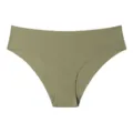 Culotte Femme Sans Coutures Taille Basse en Soie Glacée Verte, Confortable Slip - L / Vert Persistant