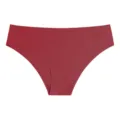 Slips femme taille basse en soie glacée sans couture confortable respirant uni sous-vêtement - S / Cramoisi