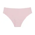 Femme sans couture soie glacée taille basse rose unie sous-vêtement respirant. - S / Rose Corail