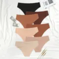 Culotte femme taille basse en soie glacee sans couture multi couleur lot lingerie confortable - S / A-7p (Noir/Rose Nude/Café Nude/Nude/Violet Nude Foncé/Abricot Nude/Brun Nude)