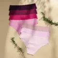 Femme sans coutures soie glacée taille basse culotte dégradé respirant sous-vêtement - S / B-7p (Violet Foncé/Rose Pêche/Rouge Pivoine/Rose Corail/Magenta/Rose Cerisier/Rouge Pourpre)