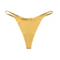 Women low waist thin strap yellow thong sexy seamless breathable summer underwear new - Goose Yellow
