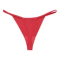 Sexy women's thin strap red thong, ice silk breathable seamless underwear for comfort. - S / Bright Red