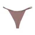 Women seamless ice silk thong comfortable breathable yoga underwear light thin style - S / Bean Paste Red