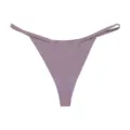 Women's ice silk seamless thin strap thong underwear, breathable low-rise purple string briefs. - S / Taro Purple