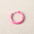 Edelstahl Emaillierter rosa marmorierter Creolen Ohrring, trendiger Körperpiercing Schmuck. - Rosa-Weiß Marmor
