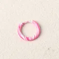 Pink white gradient enamel stainless steel hoop earrings fashion piercing jewelry for daily wear style - Pink White Gradient