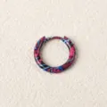 Colorful gradient stainless steel huggie hoop earring for daily fashion piercing wear - Rainbow Gradient