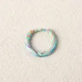 Colorful enamel stainless steel hoop earrings with unique gradient marbling design for everyday wear. - Multicolor Gradient Texture