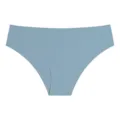 Seamless ice silk women panties in blue, breathable thin cotton crotch brief style. - S / Indigo