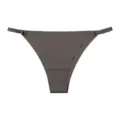 Women's low rise seamless thong underwear with adjustable side straps, comfortable and sleek. - XL / Coffee