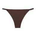 Women seamless low rise bikini briefs sexy dark brown side strap comfortable underwear - M / Dark Brown