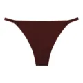 Sexy seamless low rise thong panties for women with adjustable metal rings wine red. - XL / Skin Deep Purple