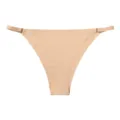 Women seamless thong underwear nude low rise bikini panty adjustable straps - XL / Nude