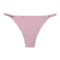 Women's seamless low-waist thong with adjustable thin straps and comfortable breathable fabric. - S / Sakura Pink