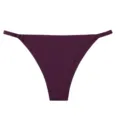 Women seamless low waist purple thong adjustable strap bikini briefs sexy underwear - S / Deep purple