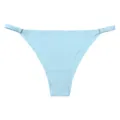 Light blue seamless low waist thin strap women thong sexy bikini underwear comfortable breathable - S / Sea Salt Blue