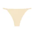 Women sexy low waist seamless bikini underwear with metal side rings apricot color soft - XL / Nude
