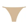 Women Seamless Low Waist Bikini Thong Sexy Solid Color Adjustable Side Straps Panties - S / Sand