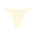 Seamless low-rise bikini bottoms for women, comfortable thin strap solid color swimwear. - S / Vanilla