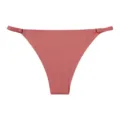 Pink seamless thin strap low-waist women bikini panty, comfortable breathable underwear. - L / Brick Red