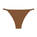 Women low waist thin strap bikini bottom seamless solid color comfortable swim wear underwear - S / Toffee