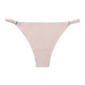 Women's low-waist seamless thin strap bikini underwear in light pink, comfortable and breathable. - S / Peach Pink